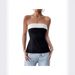 Abbigliamento da donna Top a tubino con contrasto di colore bianco e nero Temperamento elegante Top a tubino monospalla per pendolari_voghion.com