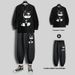 Men's autumn two-piece set, long sleeved T-shirt, plus size student sports suit, casual one set of clothes, men's pants_voghion.com