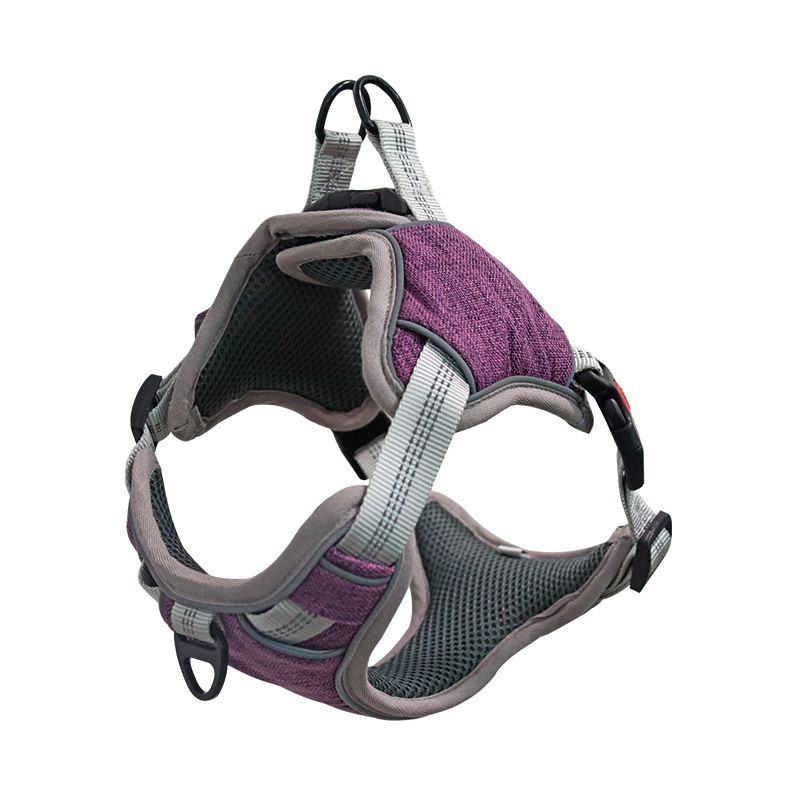 Adjustable buckle reflective pets when going out, comfortable chest back strap for large and medium-sized dogs_voghion.com