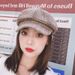 Autumn and winter women's hat  style fashion all-match octagonal hat age-reducing warm short brim solid color soft knitted beret_voghion.com