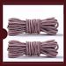 LACES striped two-tone polyester round leather shoe LACES_voghion.com