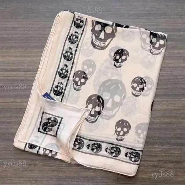 Sciarpa con teschio in 6 colori per uomo e donna, di buona qualità, in raso di seta pura al 100%, scialli in pashmina alla moda._voghion.com