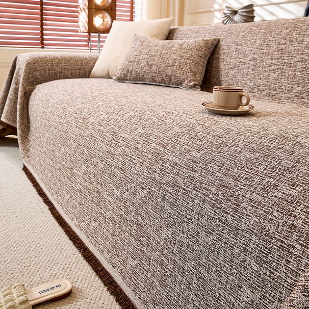 Linen-Look Sofa Cover - Minimalist Modern Couch Protector (Cat-Proof Washable Soft & Breathable Universal Fit)_voghion.com