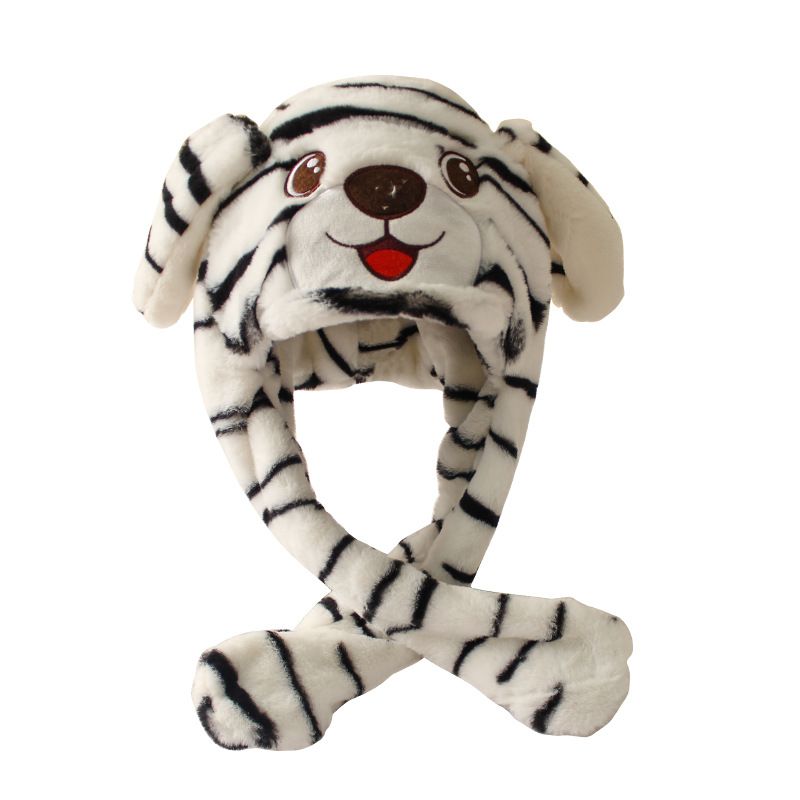 2024 of the New Year Tiger Ear Two Piece Set Ins Korean Versatile Cute Warm Scarf Hat_voghion.com