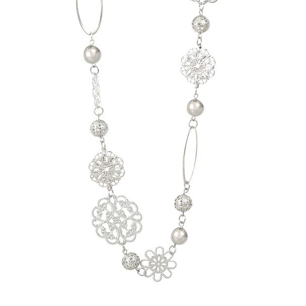 Catena per la vita in metallo cavo in stile etnico con fiore, versatile femminilità, decorazione per abiti, catena per la decorazione del corpo_voghion.com