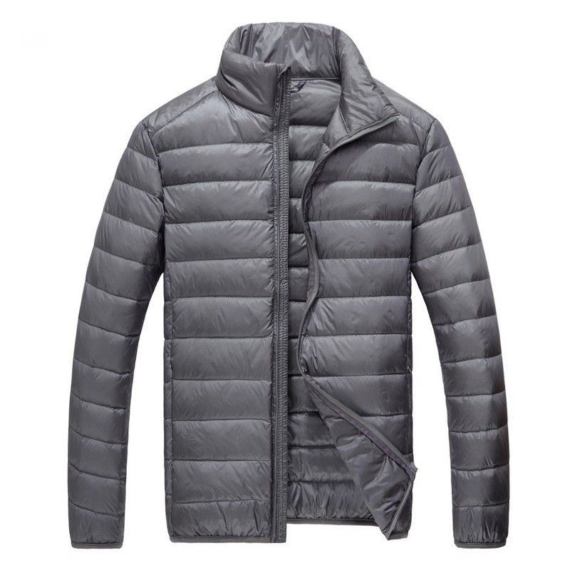 Chaqueta de plumón de pato blanco 90 % para hombre - Abrigo de invierno plegable con capucha (12 colores, M-5XL)_voghion.com