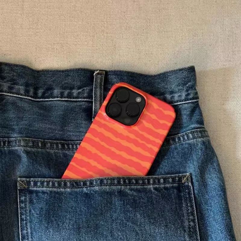 【 Colecția People 】 Husă rigidă Vitality Orange Stripe pentru telefon 13Promax 14plus Star Same 12 Promax 11 Bright_voghion.com