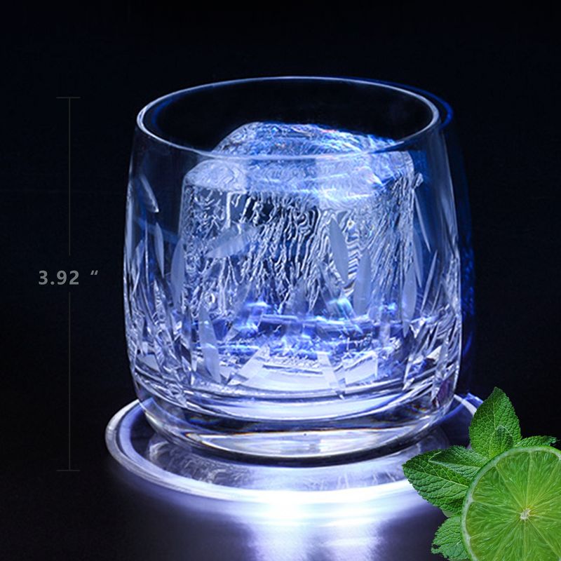 LED Glow Coasters - Round Party Coasters With 3-Color Changing Light (Set Of 3, Non-Slip PP, Battery-Powered, No Plug Needed)​_voghion.com