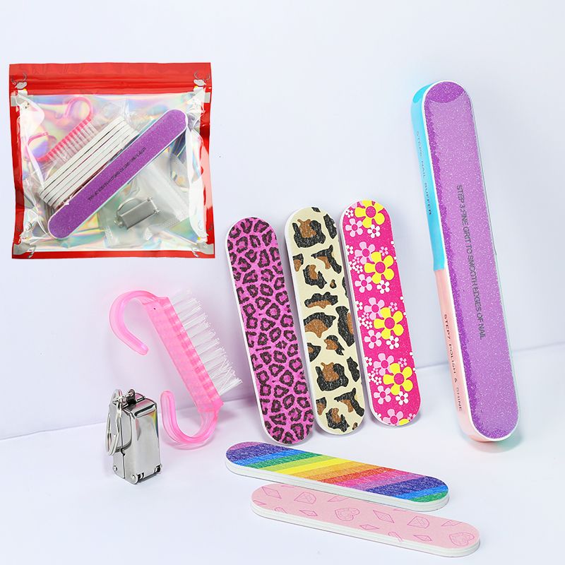 8pcs Nail Art Manicure Tools Set Stainless Steel Double Sided Nail Clipper Nail File For Finger Toe Nail Brush Soft Remove Dust_voghion.com