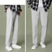 Men's Clothing Men's Casual Pants Spring and Summer Loose Trendy All Match Elastic Straight Nine Point Casual Pants Overalls_voghion.com