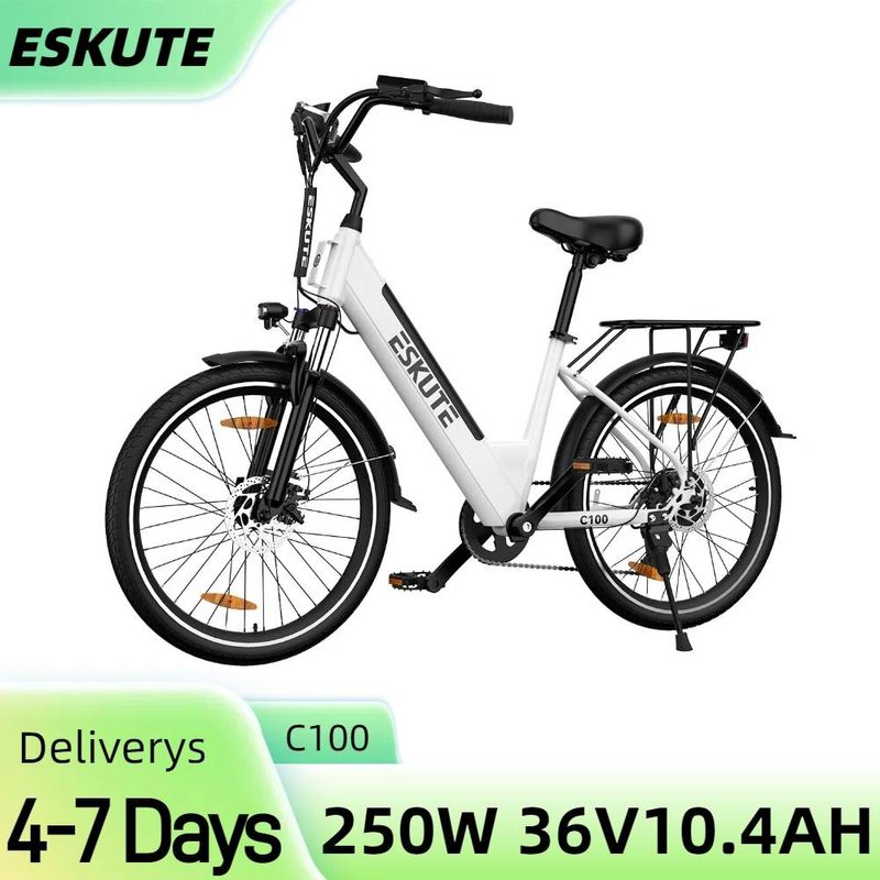 Vélo électrique ESKUTE C100 26" Vélo électrique de banlieue 250 W 36 V 10,4 Ah_voghion.com