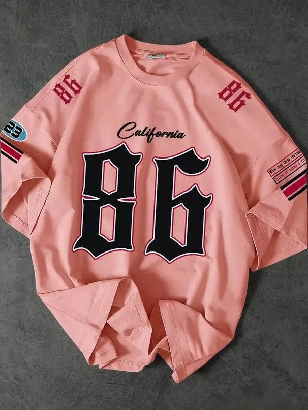 American-style Unisex Vintage High Street Hip-hop Rugby Clothing, Loose-fitting Short-sleeved Jersey T-shirt_voghion.com