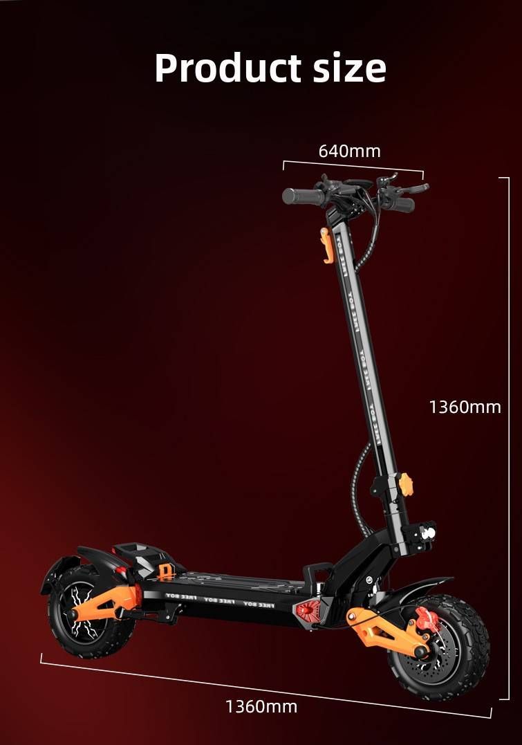 Scooter elettrico pieghevole a lunga autonomia H8 da 6000 W con doppia trazione_voghion.com