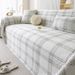 Minimalist Ice Silk Sofa Cover – Full Coverage Cooling Slipcover With Anti-Slip Grid Pattern, Breathable Summer Throw For Sectional Couches_voghion.com