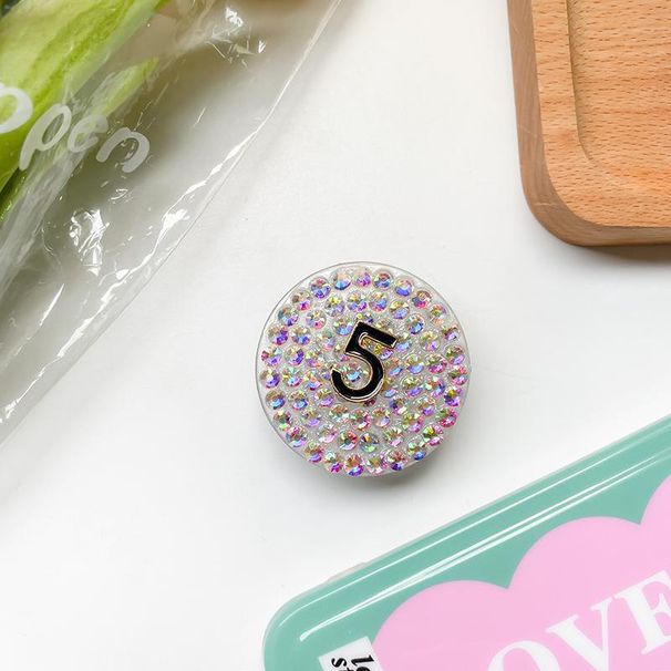 Han-Telefon-Airbag-Halterung, Wasserdiamant, Perlenberg-Teeblume, Ins-Windbogen, 5 stabile Desktop-Unterstützung, Nische_voghion.com