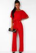 women's product 2021 spring and summer fashionable lace-up button short-sleeved women's jumpsuit_voghion.com