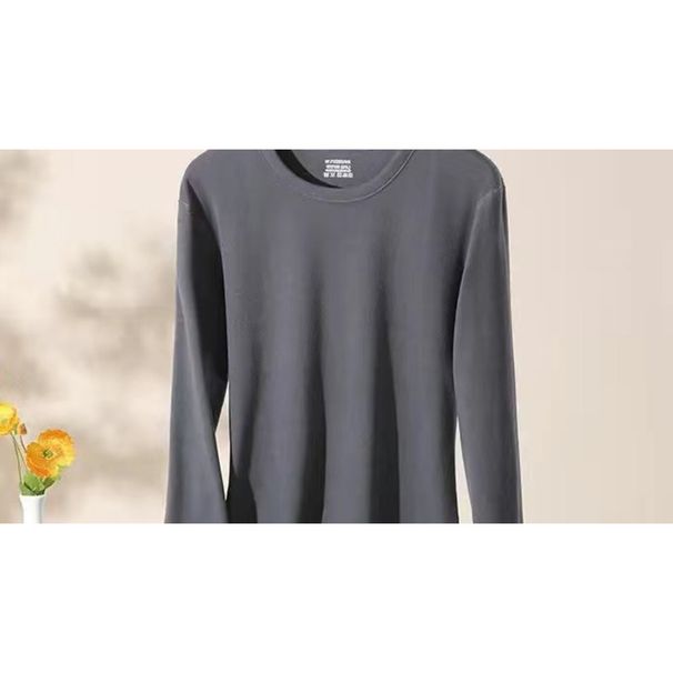 Warm Underwear Set for Men in Winter with Velvet Close fitting Large Size Long Sleeve Clothes Autumn Pants Youth Solid_voghion.com