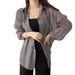 Women's Clothing Ice Silk Sun Protection Shirt Women's Thin Cardigan Design Niche Drape Blouse Shirt Jacket Top_voghion.com