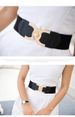 Nouvelle ceinture élastique à boucle de verrouillage rotative dorée, polyvalente pour toutes les saisons, fermeture à la taille, ceinture large élastique pour femmes 2023_voghion.com