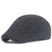 Spring and Autumn Men's Herringbone Duck Tongue Adjustable Circumference Size Forward Hat Fashionable British Beret_voghion.com