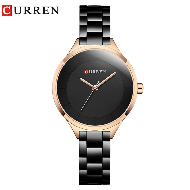 CURREN Fashion Women Watch Korea Elegant Quartz Watch Luxury Steel Strap Bracelet Alloy Waterproof Casual Wristwatches_voghion.com