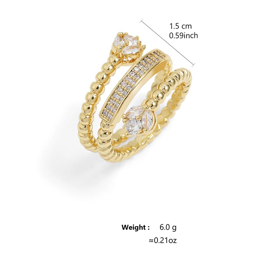 Anelli singoli estivi, nuovi anelli geometrici a foglia con micro intarsi in zircone, a spirale, personalità, gioielli di alta gamma._voghion.com