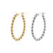 Orecchini a cerchio intrecciati alla moda da passerella, stile semplice, in acciaio inossidabile, placcati oro sotto vuoto_voghion.com