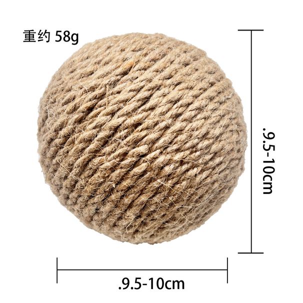 Teaser Stick Cat Self-Entertainment Chewing Sisal Teeth Grinding Durable 10cm Extra Large Toy Ball_voghion.com