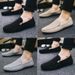 Unbeatable Quality 2024 Summer Cloth Bean Casual Korean Edition Trendy Lazy One Step Canvas Size 45 Men's Shoes_voghion.com