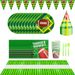 Rugby themed birthday party venue decoration props, disposable paper cups, plates, tableware sets, supplies_voghion.com