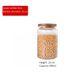 Barattoli in vetro con coperchi in legno di acacia - Contenitori ermetici per tè, spezie e alimenti secchi (forma rotonda, organizzazione della dispensa)_voghion.com