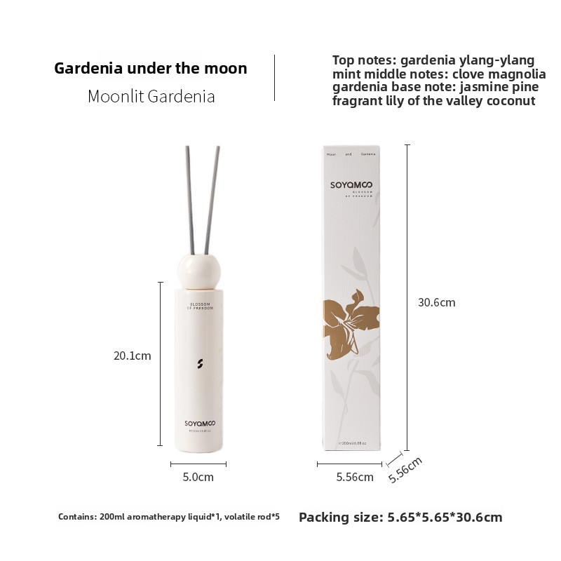 Jasmine Reed Diffuser – 200ml Premium Home & Hotel Aromatherapy, Long-Lasting Fragrance, Natural Rattan Sticks (Elegant Floral Scent)​_voghion.com