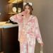 Women's Sleepwears Light Luxury Domineering Women's Autumn Pajamas Thin Long Sleeved Ice Silk Suit_voghion.com