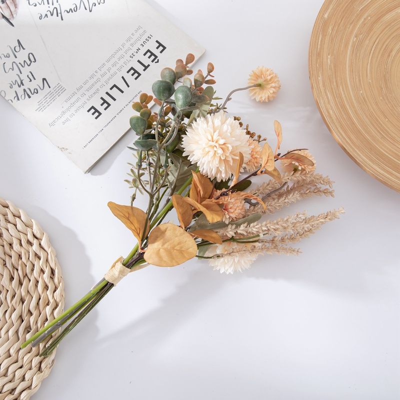 Pissenlit peint doux transfrontalier attaché à la main fleur artificielle fleur décorative mariage bouquet à main décoration murale tenture murale CF01221_voghion.com