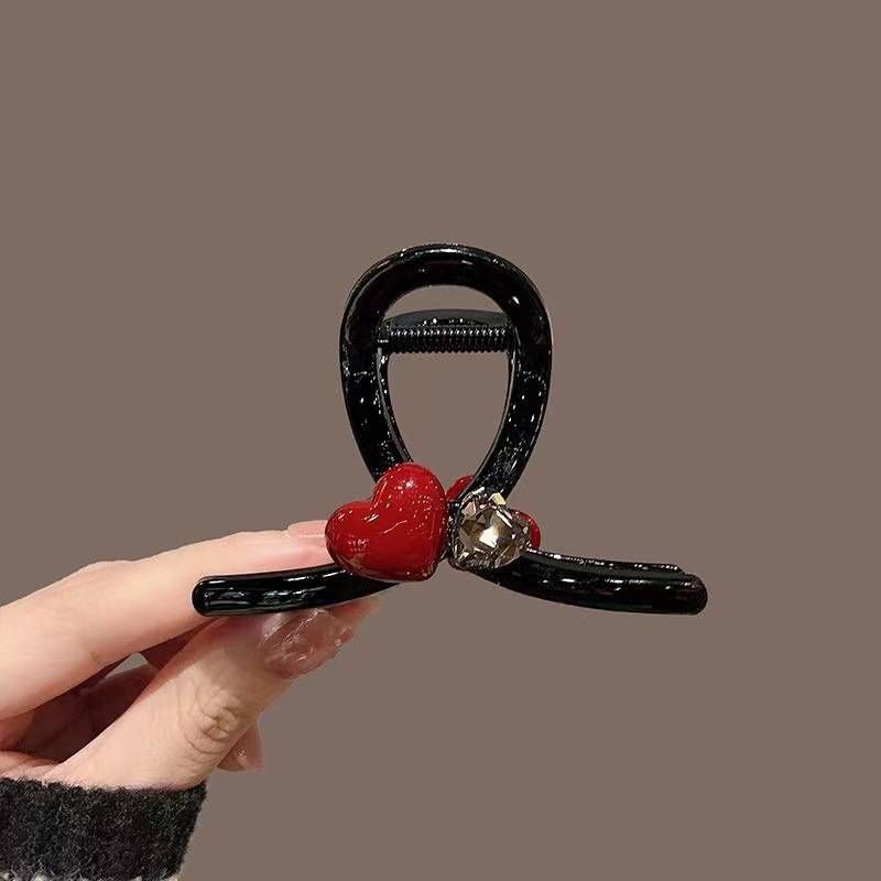 Mesh Bowtie Grip Clip Women Ponytail Braid Hair Claw Clip Elegant Girl Hair Clip Shark Clip Sweet Hair Accessory Headdress_voghion.com