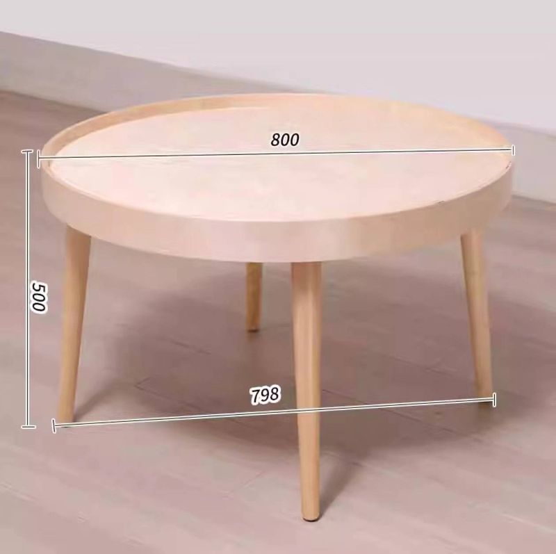 Nordic Style kerek dohányzóasztal, nappali dohányzóasztal, nyírfa_voghion.com