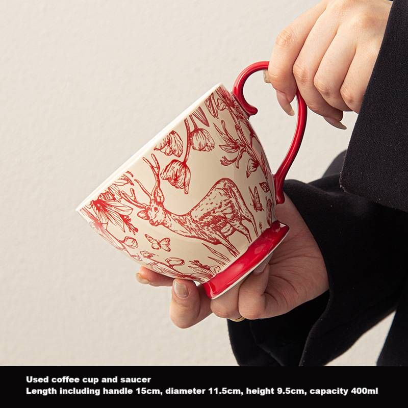 Nordic High-value Mug Household Large-capacity Water Cup Ceramic Couple Milk Cup Oatmeal Breakfast Cup_voghion.com