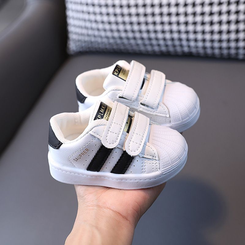 Spring And Autumn Children's Sneakers, White Shoes, Soft Sole Toddler Shoes, Boys' Sports Shoes, Girls' Baby Shoes, Baby Shoes, Shell Toe_voghion.com