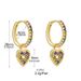 1 paio di eleganti orecchini pendenti in ottone con zirconi a forma di cuore e fiocco intarsiato da donna_voghion.com