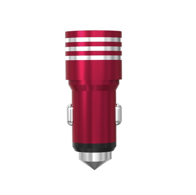 Dual USB Car Charger With Emergency Safety Hammer - 2.4A Fast Charging & 1A Stable Output_voghion.com