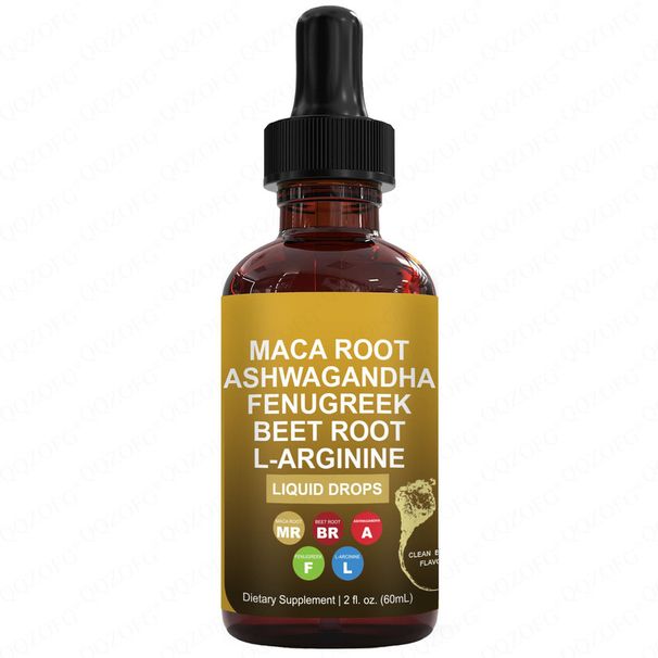 Organic Maca Root Liquid Drops Containing Ashwagandha, Fenugreek, Beetroot, And L-Arginine Liquid Multivitamin Suitable For Men And Women_voghion.com