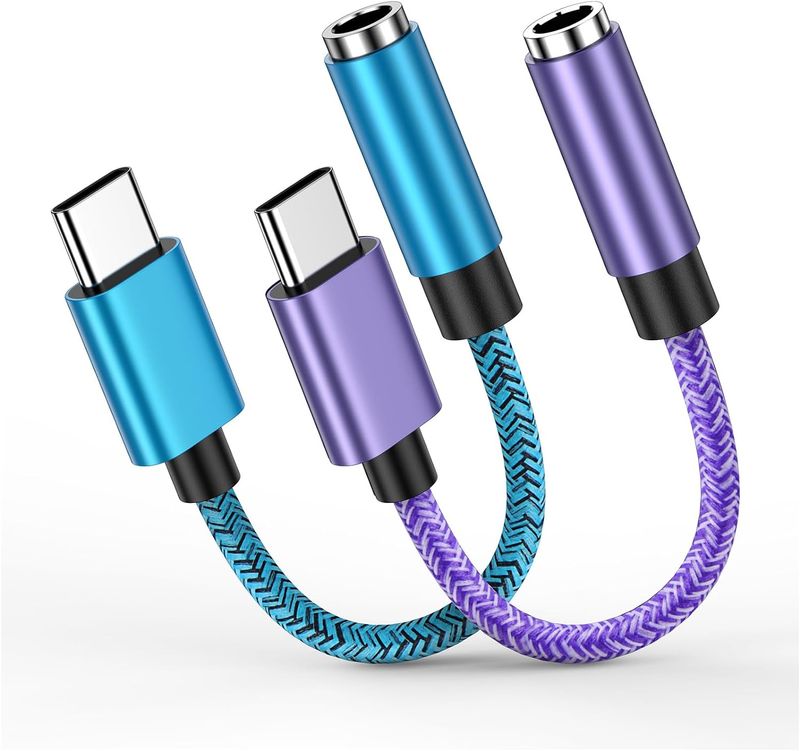 C to 3.5mm audio adapter, headphone adapter jack assisted USB C-shaped dongle cable suitable for iPhone 15/15 Max,_voghion.com