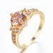 E-Inlaid Zircon Four-Prong Round Ring Simple Personality High-End Feel_voghion.com