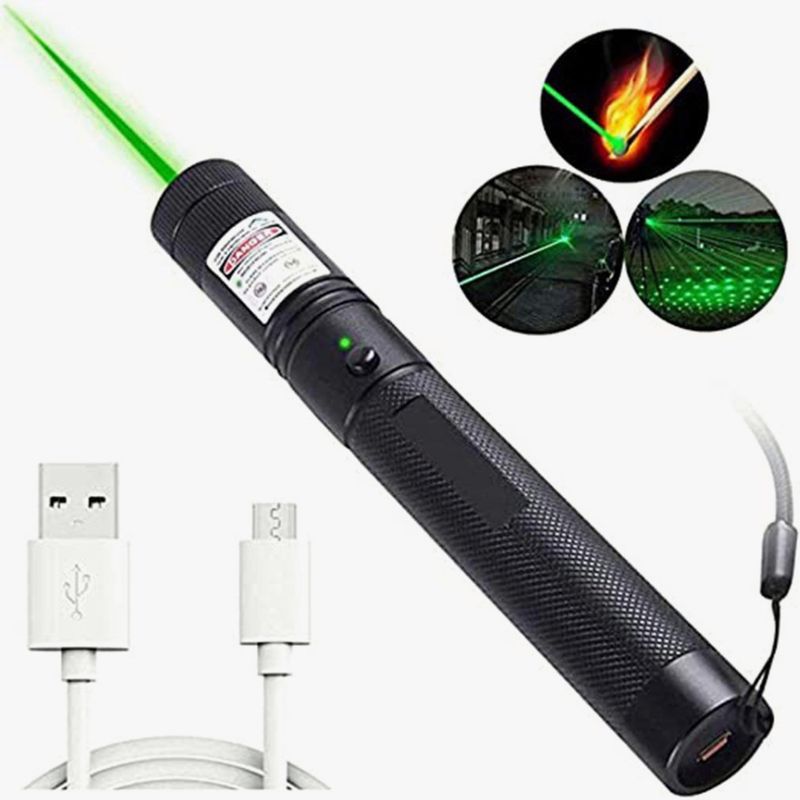 Pointeurs LASER VERT rechargeables USB Lampe de poche laser haute puissance 303_voghion.com