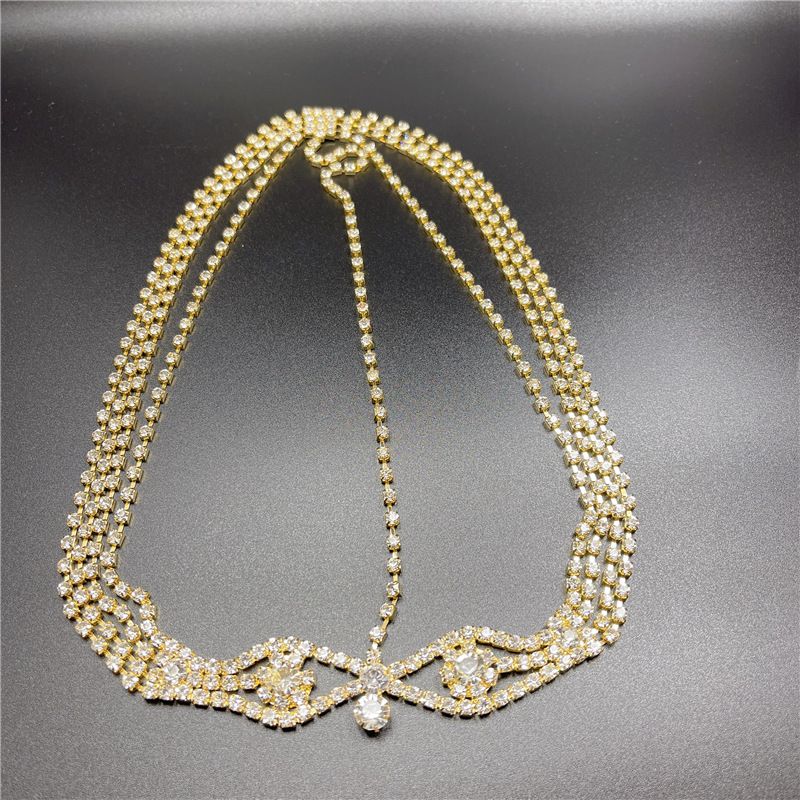 Crystal ornament, eyebrow center pendant, bridal forehead multi-layer tassel hair accessory, chain, Bohemian ethnic_voghion.com