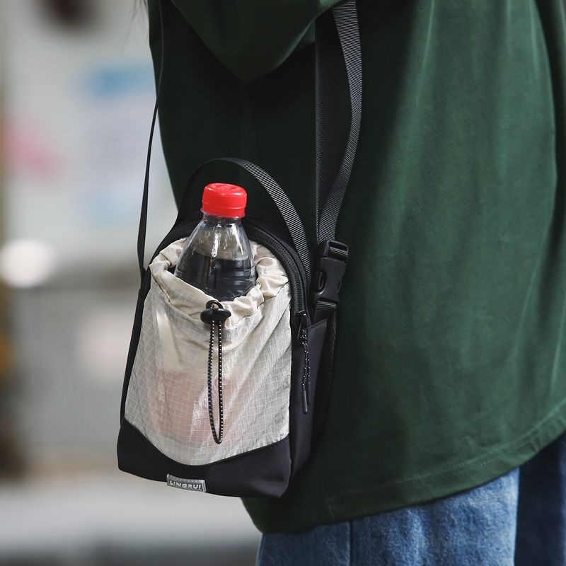 Bolso bandolera con cordón para hombre, estilo moderno, para deportes al aire libre, senderismo, estilo pequeño_voghion.com