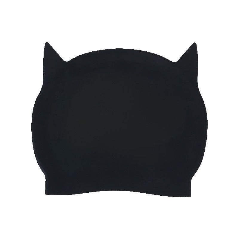 Children's Boys And Girls High Elastic Little Devil Cartoon With Ears Pure Silicone Non-Tightening Swim Cap Swimming_voghion.com