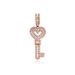 Super Flash INS Trend Square Diamond Clavicle Chain Heart Key Pendant High End Light Luxury Net Celebrity Necklace_voghion.com