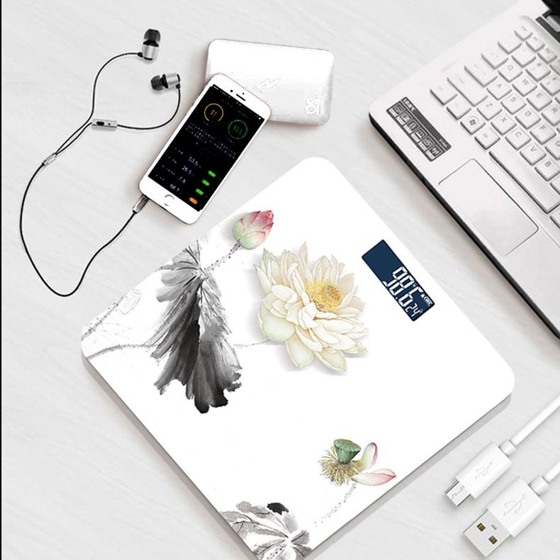 Elektronische Waage für den Heimgebrauch, genaue und langlebige Waage, Lotus Dormitory-Körpergewichtsmessgerät_voghion.com