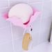 3Pcs Perforated Free Cartoon Flamingo Wall-Mounted Soap Dish Rack Drainage Storage Organizer_voghion.com